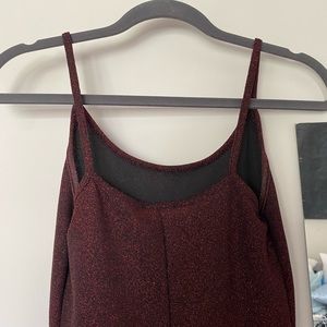 Red Sparkly fitted dress